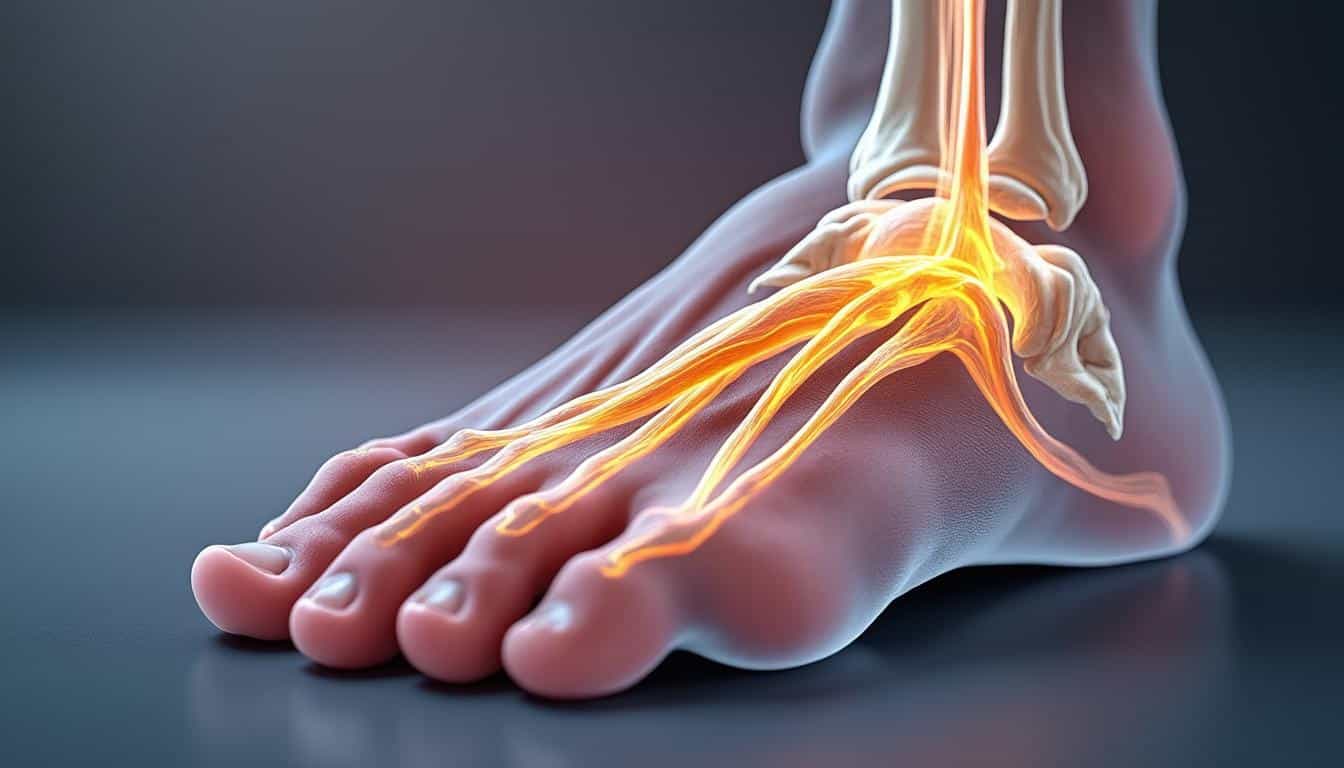 découvrez comment la compression du nerf plantaire entre les orteils peut entraîner le névrome de morton, une cause fréquente de douleur au pied.
