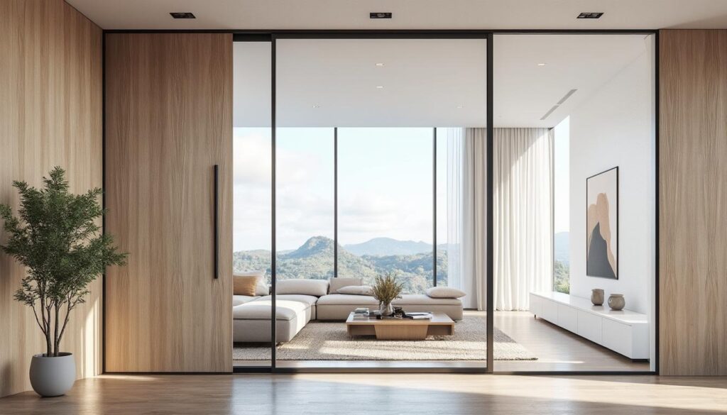 découvrez comment la disparition du battant dans la cloison permet d'escamoter harmonieusement la porte coulissante, optimisant ainsi l'espace et le design intérieur.