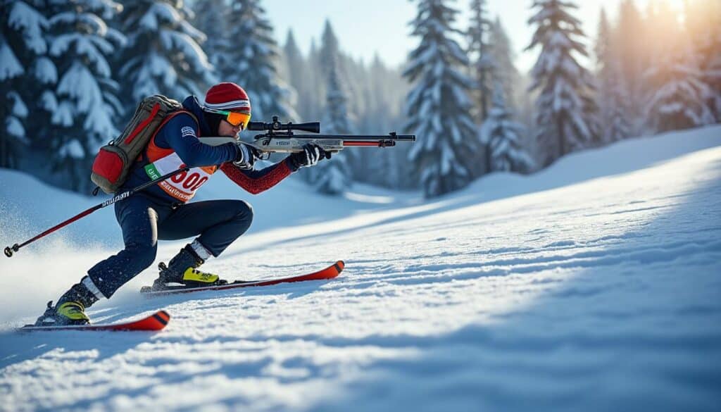 découvrez comment l'alternance exigeante entre ski de fond intense et tir de précision façonne la discipline du biathlon, combinant endurance et concentration.
