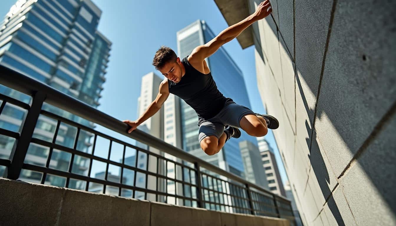 découvrez l'art du parkour freerun à travers le franchissement acrobatique fluide des obstacles urbains, alliant agilité et créativité en milieu citadin.