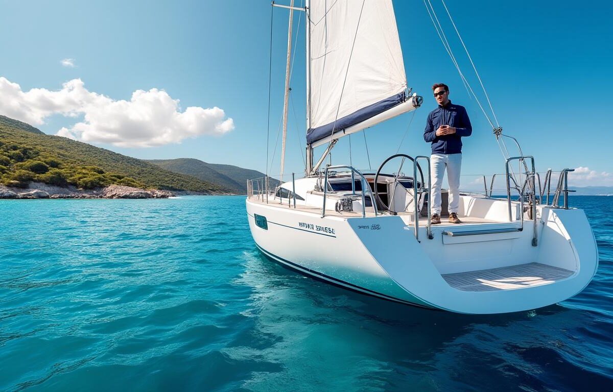louez un monocoque spacieux avec un skipper professionnel pour une croisière à la voile en toute sécurité et sérénité.