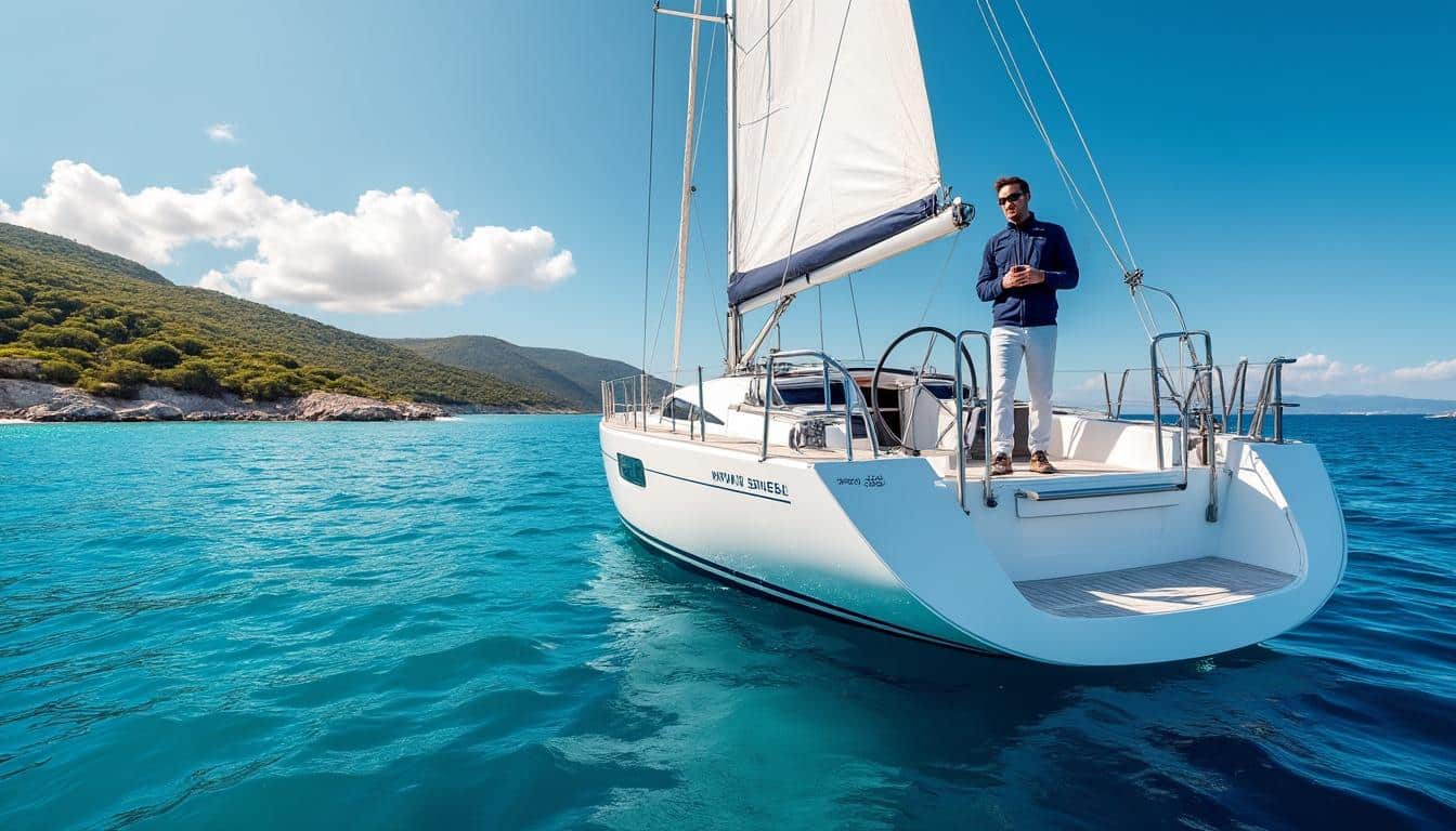 louez un monocoque spacieux avec un skipper professionnel pour une croisière à la voile en toute sécurité et sérénité.