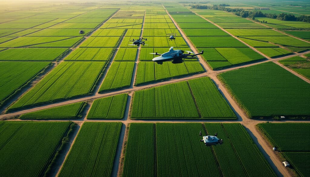 découvrez comment le micro-drone essaim révolutionne l'inspection des vastes zones agricoles grâce à un quadrillage précis et efficace.