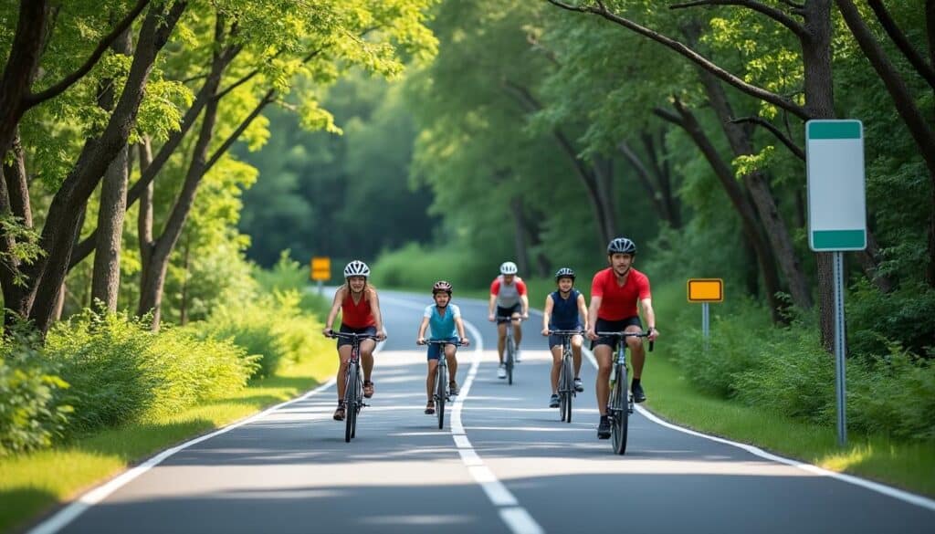 assurez votre sécurité lors de vos trajets à vélo grâce au suivi continu des pistes cyclables aménagées, pour une véloroute fiable et protégée.